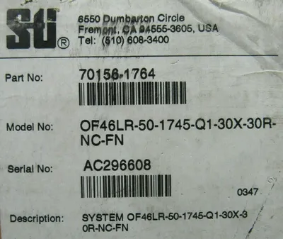 NEW STI 70156-1764 LIGHT CURTAIN SET OF4600-50 SERIES 70157-1028 70158-1028 69"