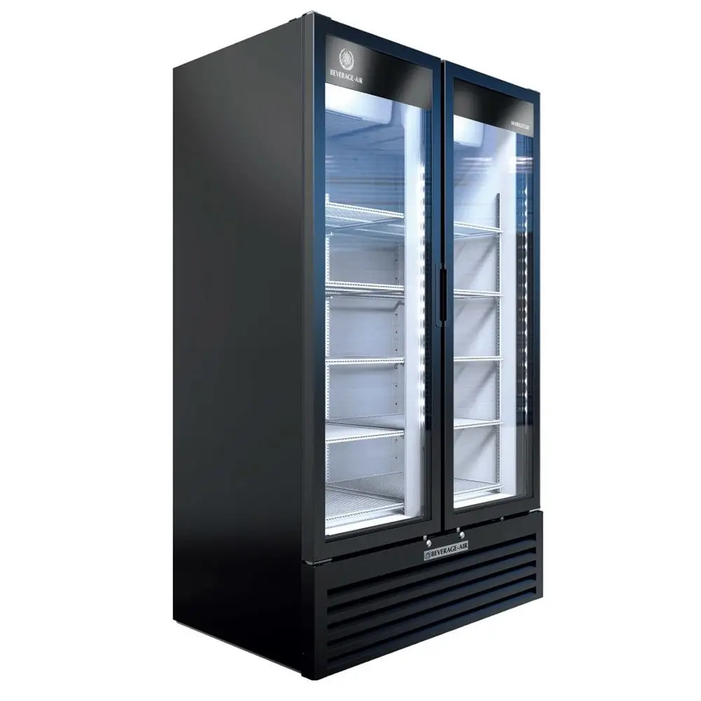 Beverage-Air MT34-1B 39 1/2" Marketmax® Two Section Glass Door Merchandiser - (2) Left/right Hinge Doors, Black, 115v