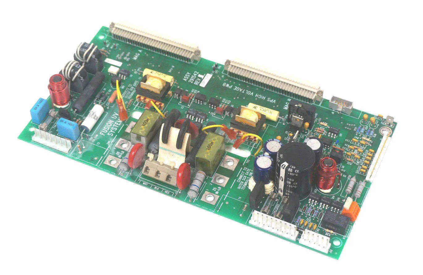 USED FUSION UV SYSTEMS 291542 HIGH VOLTAGE POWER BOARD REV. X