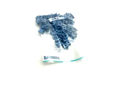USED PANDUIT LIGHT BLUE METAL DETECTABLE NYLON CABLE TIE MOUNT