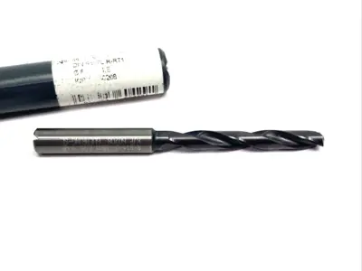USED GUHRING DRILL, 1/4 5XD, RT 100 U, CARBIDE, NANO-FIREX, COOLANT THR