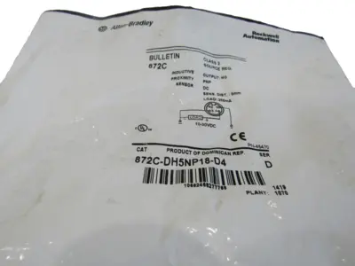ALLEN BRADLEY 872C-DH5NP18-D4 PROXIMITY SENSOR SER.D 872CDH5NP18D4 NEW, SURPLUS