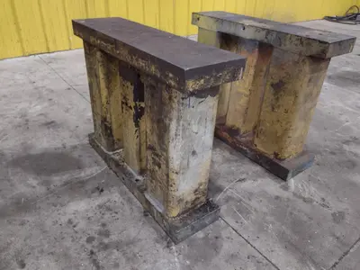 29.5" X 8" X 24" HIGH STEEL MACHINED PARALLEL BLOCKS, SET OF 2: STOCK #23742