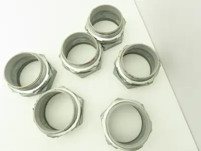 NA 3-1/2" 3-1/2" EMT Compression Connector Insulated Lot of 6