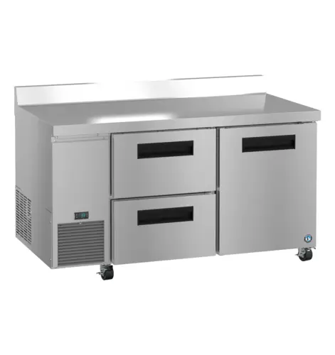 Hoshizaki WLR60B-D2 60" Steelheart Worktop Refrigerator w/ (2) Sections, (1) Door & (2) Drawers, 115v