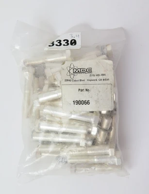 MDC Vacuum Hex Head Bolts 190066 New Sealed Bag Hardware Fasteners