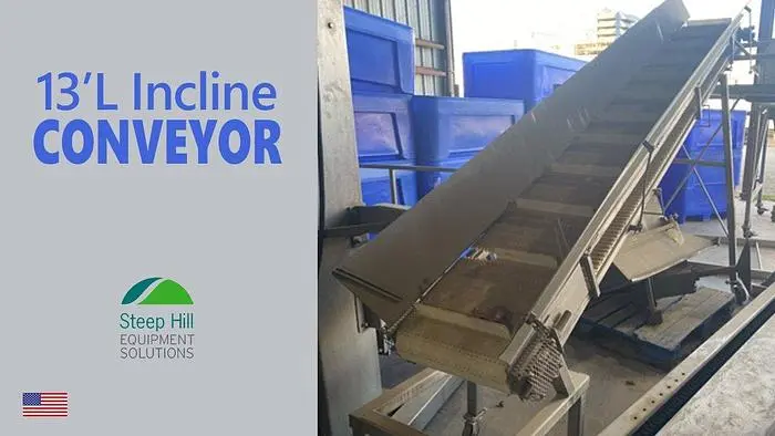 13'L Cleated Incline Conveyor