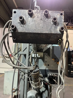 Plastic 1” Extruder with Ribbon die Roll Stand and cooling tank Included 480V