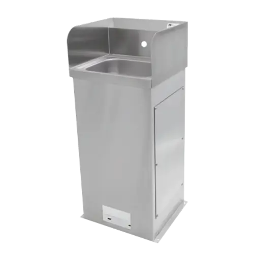 John Boos PBHS-F-1410-SSLR Pedestal Commercial Hand Sink w/ 13 1/2"L x 9 1/2"W x 5"D Bowl, Side Splashes