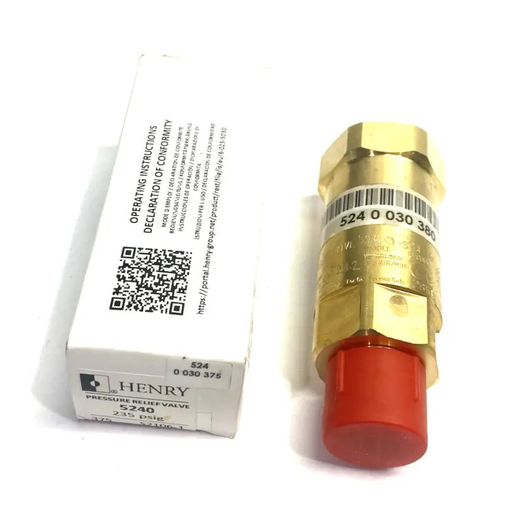 New | in-Stock Henry Inline Straight-Through Pressure Relief Valve 235psi Pump & Valve Parts Michigan US | Maverick Industrial Sales #1456753