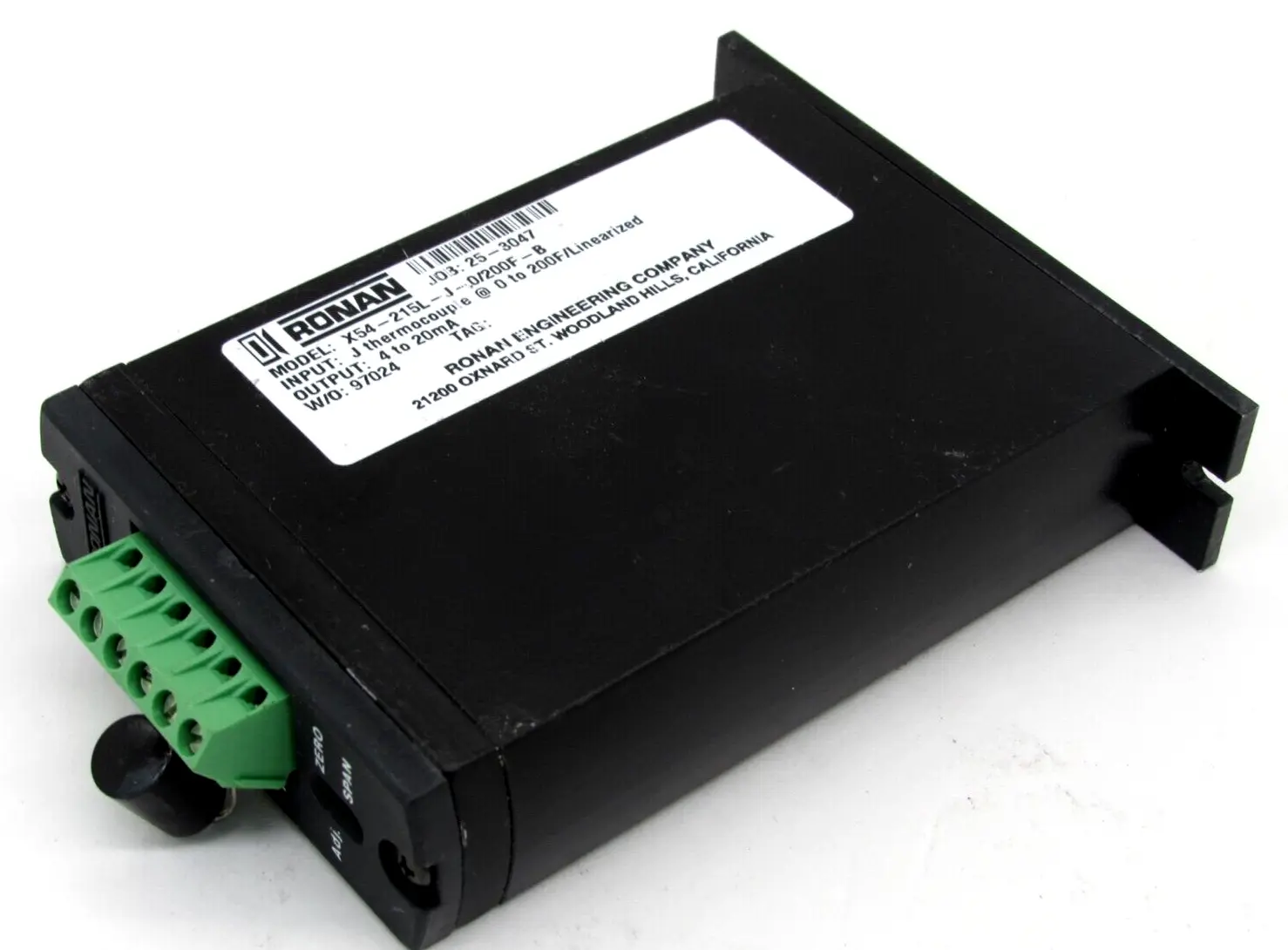 NEW RONAN X54-215L-J-0/200F-B THERMOCOUPLE TRANSMITTER X54215LJ0200FB