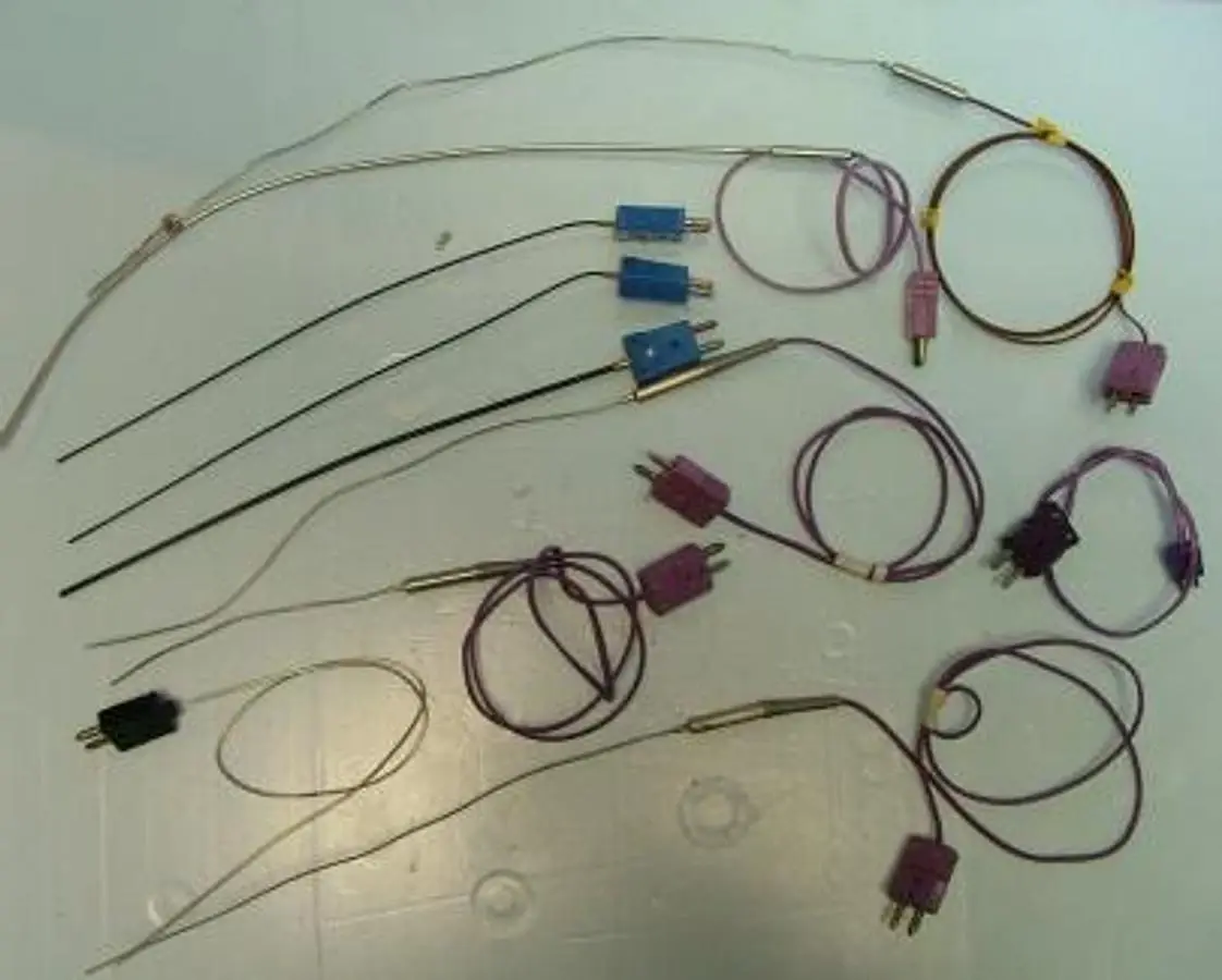 QTY. 9. THERMOCOUPLES WITH ADAPTER CABLE...