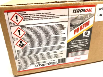 NEW HENKEL CORPORATION 2-COMPONENT MULTIPURPOSE BONDING ADHESIVE, BOX OF 6, 75G PACKAGES