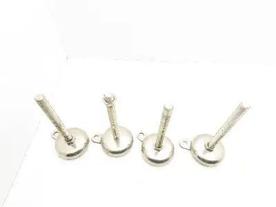 Rubber Bottom Machine Leveling Feet 3/4" Thread 7-1/2" Adjustable Set of 4