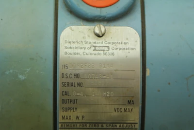 Used Dieterich Standard 1151DR2F22 B1A4 Pressure Transmitters California US | Davliegogo LLC #1705240