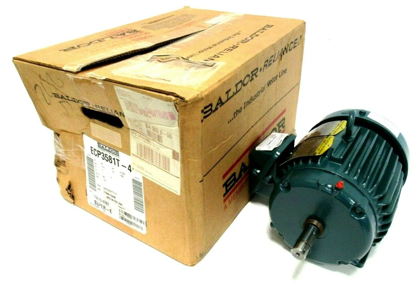 NEW BALDOR ECP3581T-4 MOTOR 1HP 460V 1765RPM 7/8" DIA.