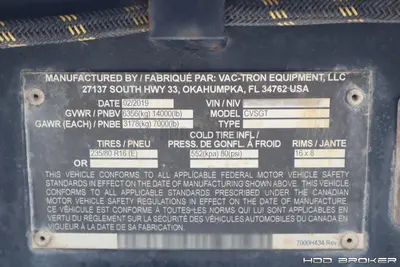 Used 2019 VAC-TRON 2019 VAC-TRON CV873SGT Hydro Excavators Florida US | HDD Broker #1346729