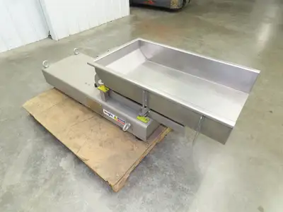 PPM WF450 Wright Linear Vibratory Conveyor Feeder 17.5" W 32.5" Long Stainless