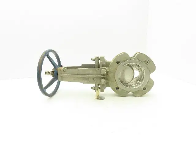 Fabri-Valve C37 3" Stainless Knife Gate Valve V-Port Rising Stem Metal Seat