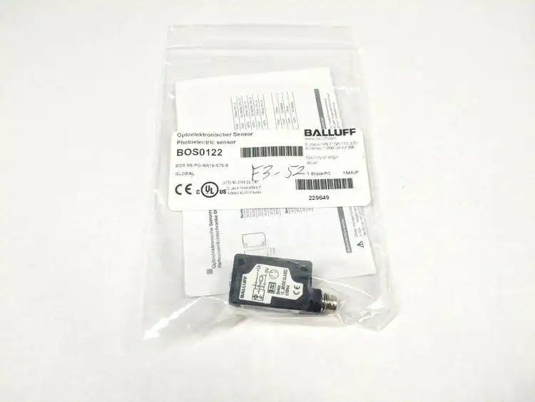 New | in-Stock Balluff BOS0122,BOS 5K-PO-RR10-S75-S Photoelectric Sensors Michigan US | Maverick Industrial Sales #1397515