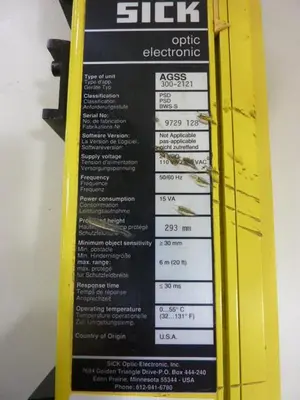 USED SICK OPTIC ELECTRONIC AGSS 300-2121