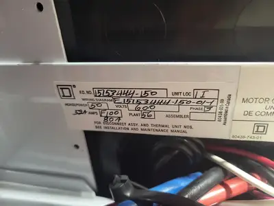 USED SQUARE D MODEL 6