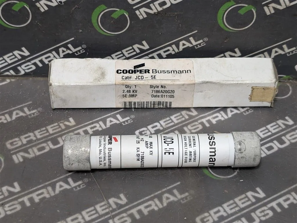 Cooper Bussmann JCD-5E General Purpose High Voltage Fuse 5E Amps 2.48kV New NIB