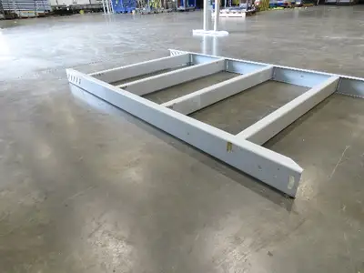 Hytrol HPS 43"W Conveyor Leg 72" Top Section Extension No Brackets WHITE
