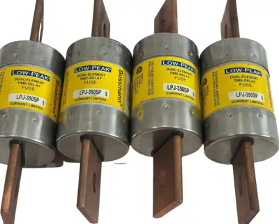 NEW LOT OF 4 BUSSMANN LPJ-350SP FUSES 600VAC 300VDC LPJ350SP