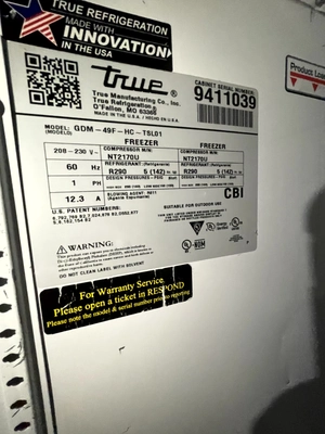 72-0431 True GDM-49F-HC-TSL01 2-Door Self Contained Freezer