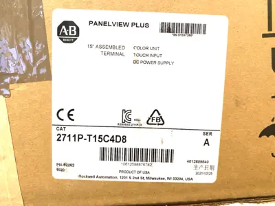 USED ALLEN-BRADLEY SER. A PANELVIEW PLUS 6 15" TOUCHSCREEN TERMINAL