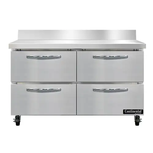 Continental SW48NBS-D 48" Worktop Refrigerator W/ (2) Sections, 115v