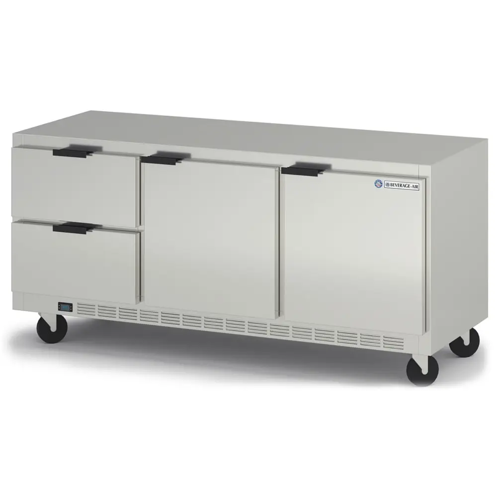 Beverage-Air UCRD72AHC-2 72" W Undercounter Refrigerator W/ (3) Section & (2) Door & (2) Drawer, 115v