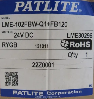 NEW PATLITE LME-102FBW-Q1+FB120 SIGNAL TOWER LME102FBWQ1FB120