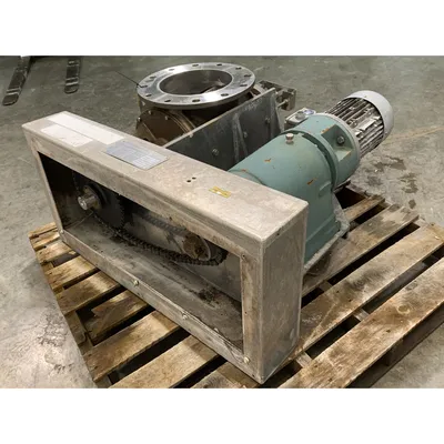 Used 10" dia. Semco Flo-tronics Rotary Airlock Feeder Stainless Steel Valve