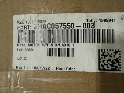 Used ABB 3HAC057550-003/01 Servo Motors Ohio US | Aucto #1427242