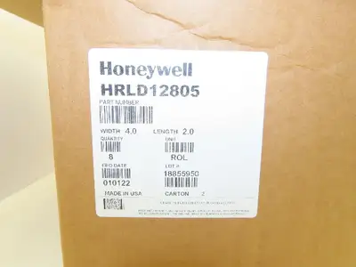 Honeywell HRLD12805 Duratherm II XL Direct Thermal Labels 4x2" 8 Roll 14000ct