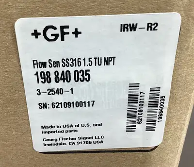 GEORG FISCHER SIGNET 198 840 035 FLOW SENSOR WITH WIRE ASSEMBLY 6B-4