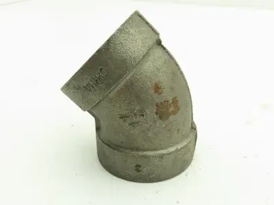 Class 300 Malleable Iron Black Pipe 45° Elbow 1-1/4" Female NPT  Lot of 8