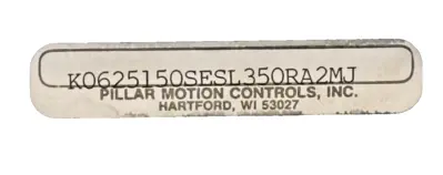 NEW PILLAR MOTION CONTROLS, INC. K0625150SESL350RA2MJ