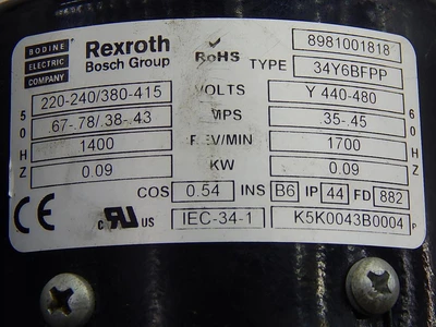 Used BODINE _UNKNOWN_ A.C. Motors Texas US | OCO Industrial #1600053