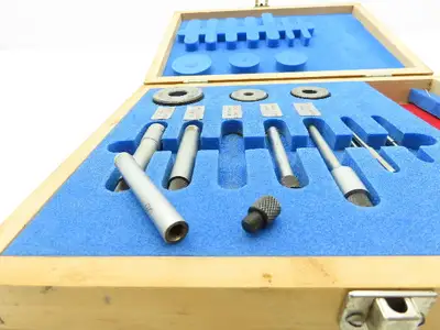 Fowler Holemike 3pt Internal Micrometer Bore Gage Head Set 6-16mm .236-.630"