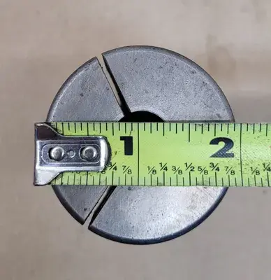 5C STEP COLLET, 2" HEAD DIAMETER, 1-1/8" HEAD THICKNESS, 5/8" PILOT HOLE, 4.5" OAL