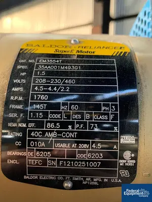 USED Pfaudler 30 Gal Pfaudler Reactor, 316 S/S, 45/80#