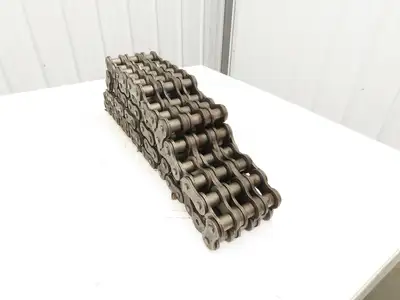 Tsubaki RS140-3-RP 3 Strand Roller Chain 1-3/4" Pitch Riveted 1" Roller 10 Feet