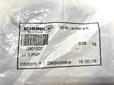 NEW SCHUNK PROXIMITY SWITCH CORDSET 0301622