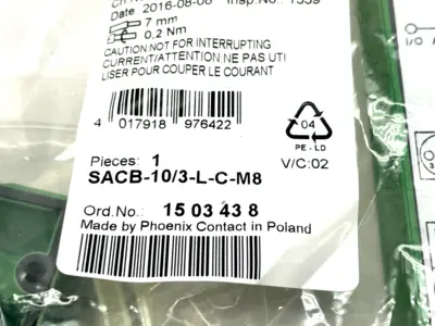 SACB-10/3-L-C-M8 | Phoenix Contact  Distributor Box 10-Port M8 1503438 - New
