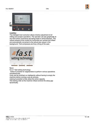 USED 2021 HOLZ-HER 1598 LUMINA SINGLE SIDED EDGEBANDER