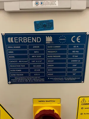 2025 ERBEND MFA 3230 COMBI Industrial Sheet Metal Folders | FERRIC Machinery, Inc. (4)