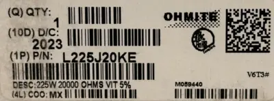 NEW OHMITE L225J20KE